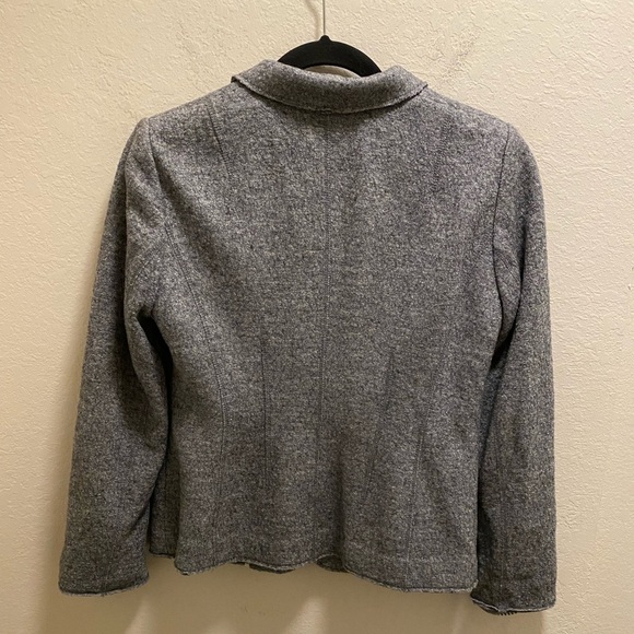 Banana Republic Gray Wool Blend Blazer Size 4 - Picture 9 of 12